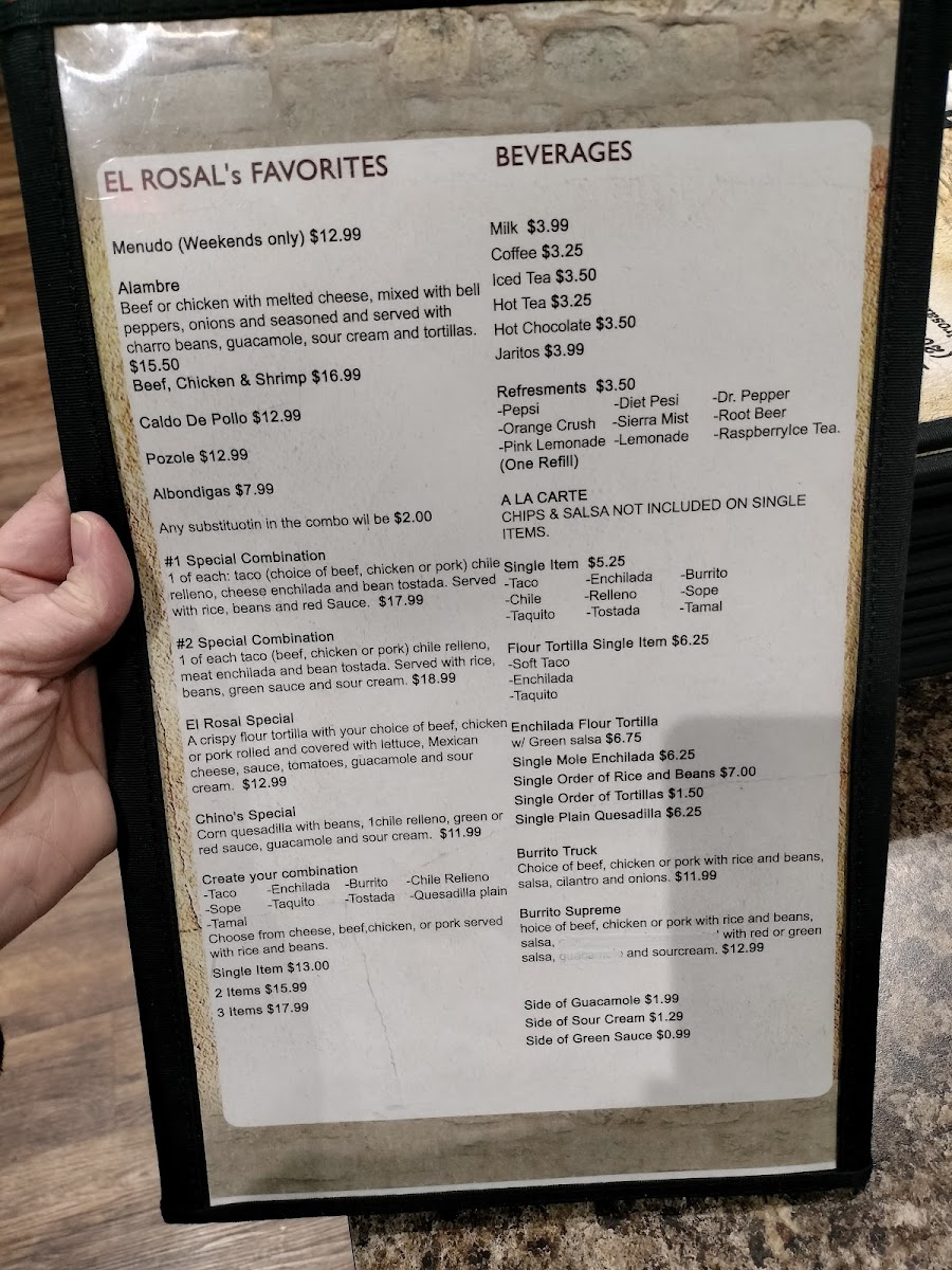 El Rosal #3 Menu - Image 4